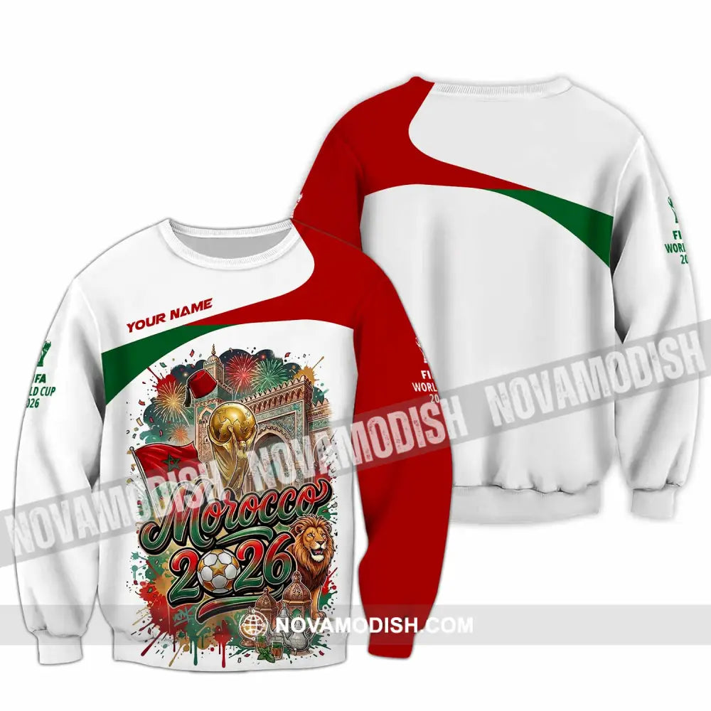 Unisex Shirt - Custom Morocco World Cup 2026 Shirt - Long Sleeve / S - T-shirt
