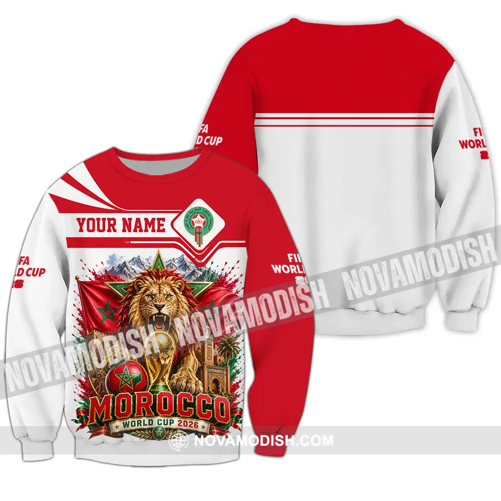 Unisex Shirt - Custom Morocco World Cup 2026 Shirt - Long Sleeve / S - T-shirt
