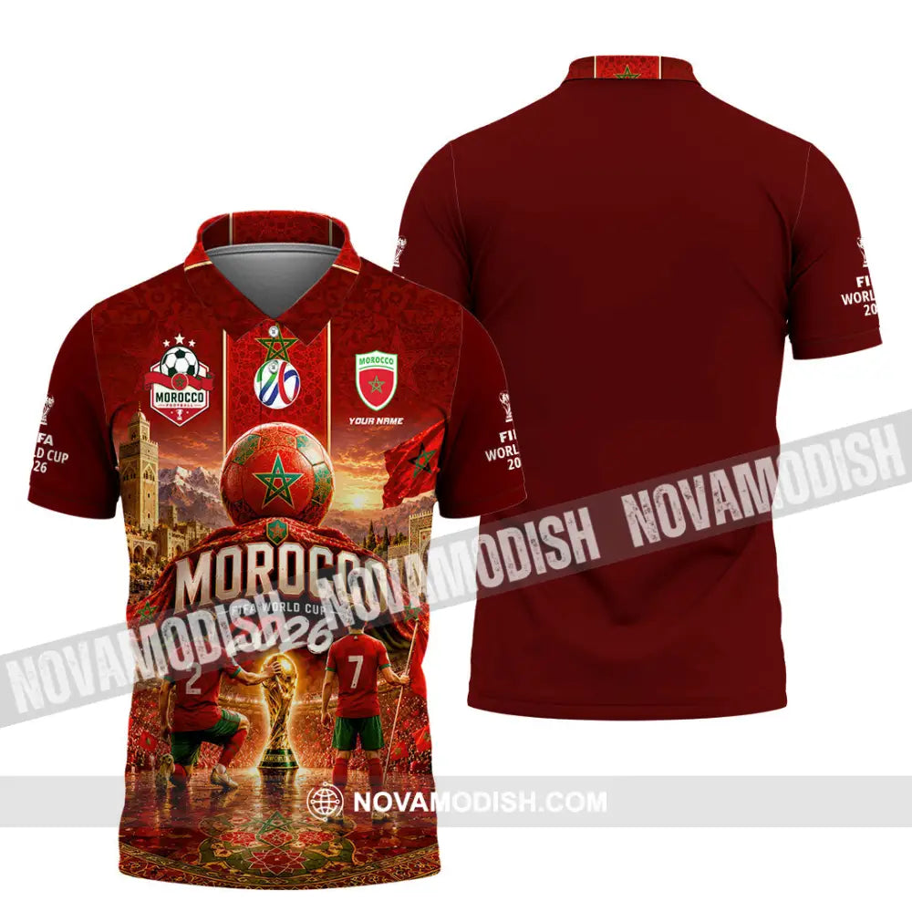 Unisex Shirt - Custom Morocco World Cup 2026 Shirt - Polo Shirt / S - T-shirt