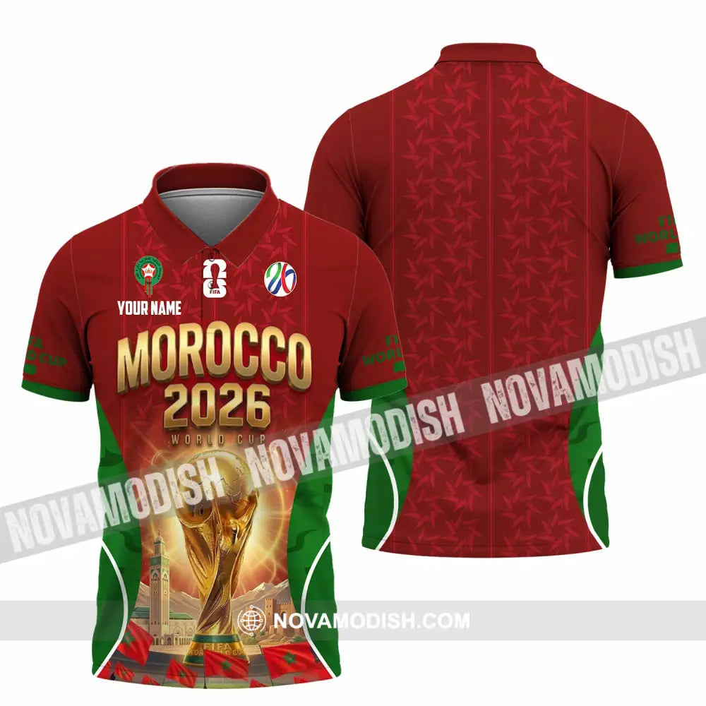 Unisex Shirt - Custom Morocco World Cup 2026 Shirt - Polo Shirt / S - T-shirt
