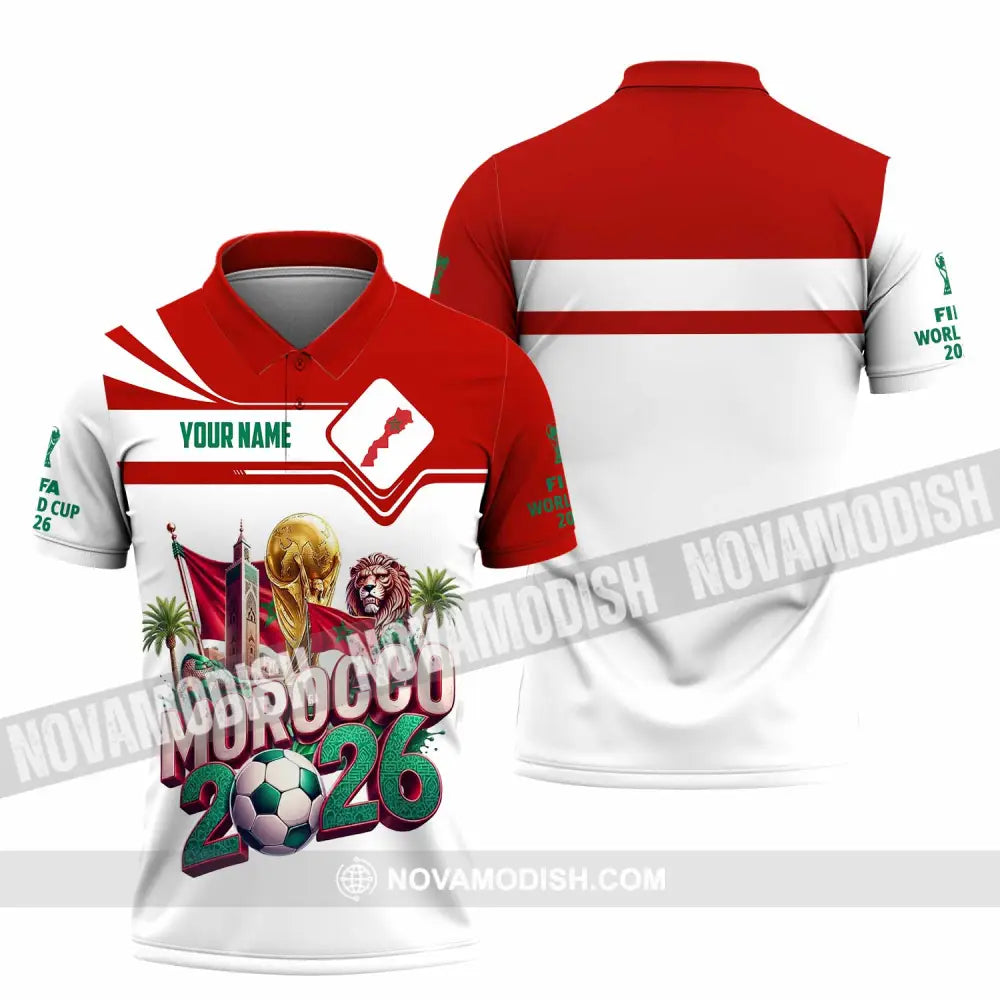 Unisex Shirt - Custom Morocco World Cup 2026 Shirt - Polo Shirt / S - T-shirt