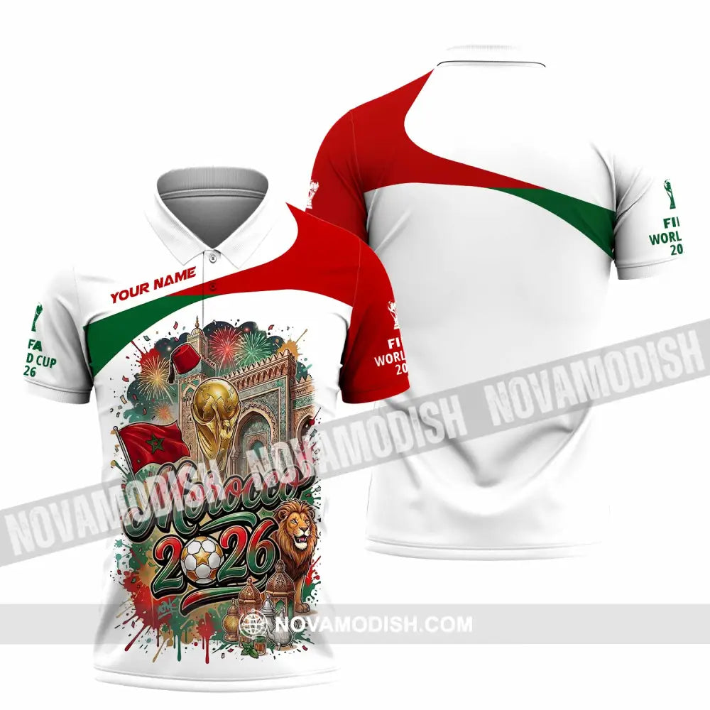 Unisex Shirt - Custom Morocco World Cup 2026 Shirt - Polo Shirt / S - T-shirt