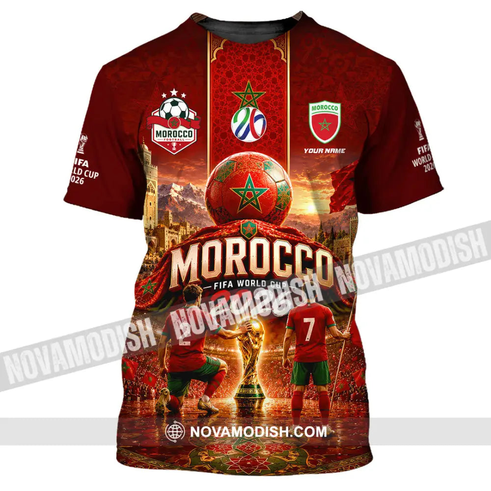Unisex Shirt - Custom Morocco World Cup 2026 Shirt - T-Shirt / S - T-shirt
