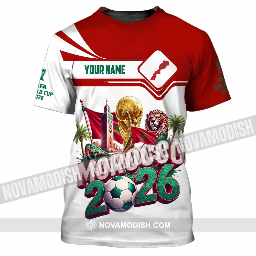Unisex Shirt - Custom Morocco World Cup 2026 Shirt - T-Shirt / S - T-shirt