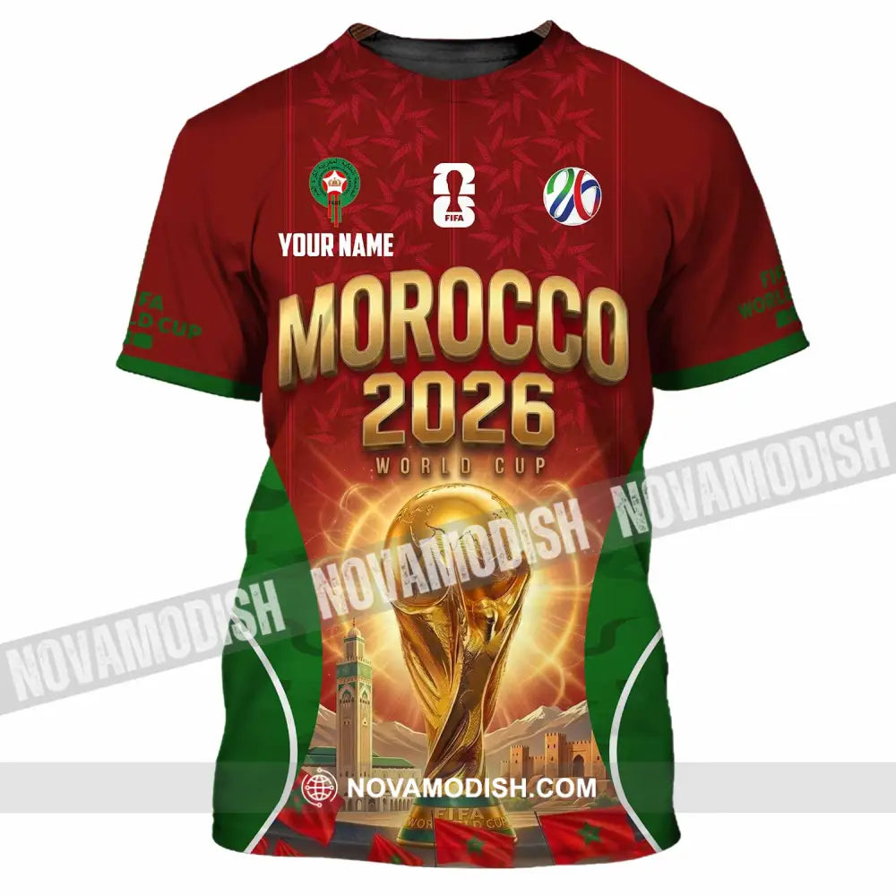 Unisex Shirt - Custom Morocco World Cup 2026 Shirt - T-Shirt / S - T-shirt