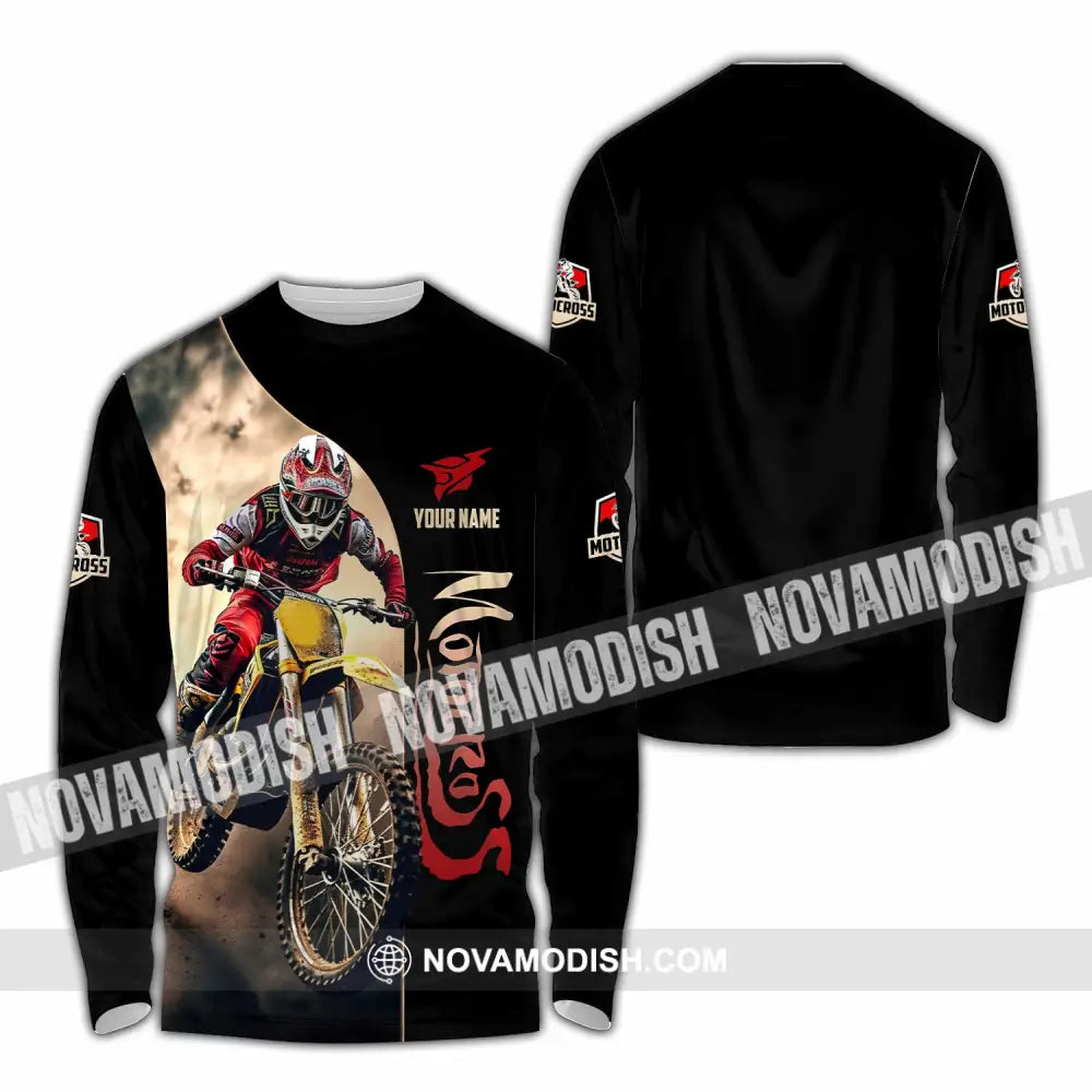 Unisex Shirt - Custom Motocross Shirt Long Sleeve Shirt / S T-shirt
