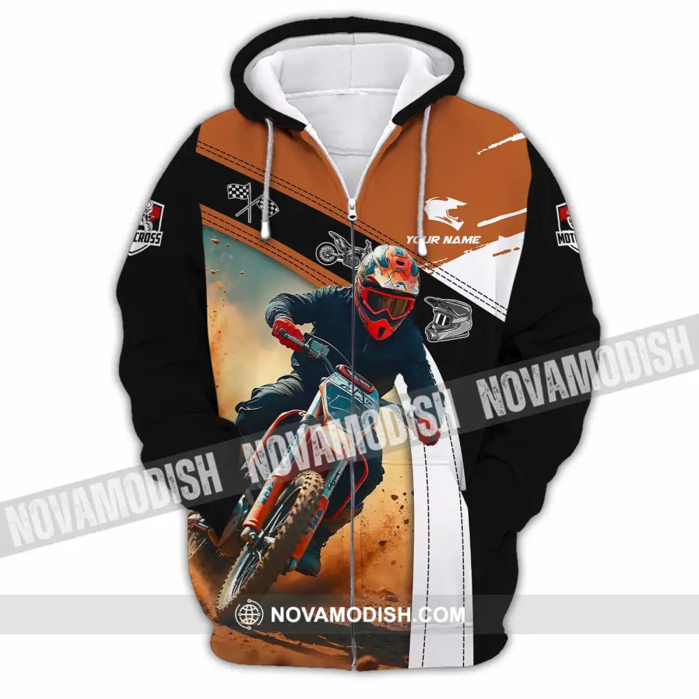 Unisex Shirt - Custom Motocross Shirt Zipper Hoodie / S T-shirt