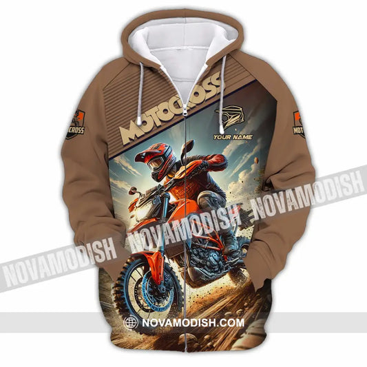 Unisex Shirt - Custom Motocross Shirt Zipper Hoodie / S T-shirt