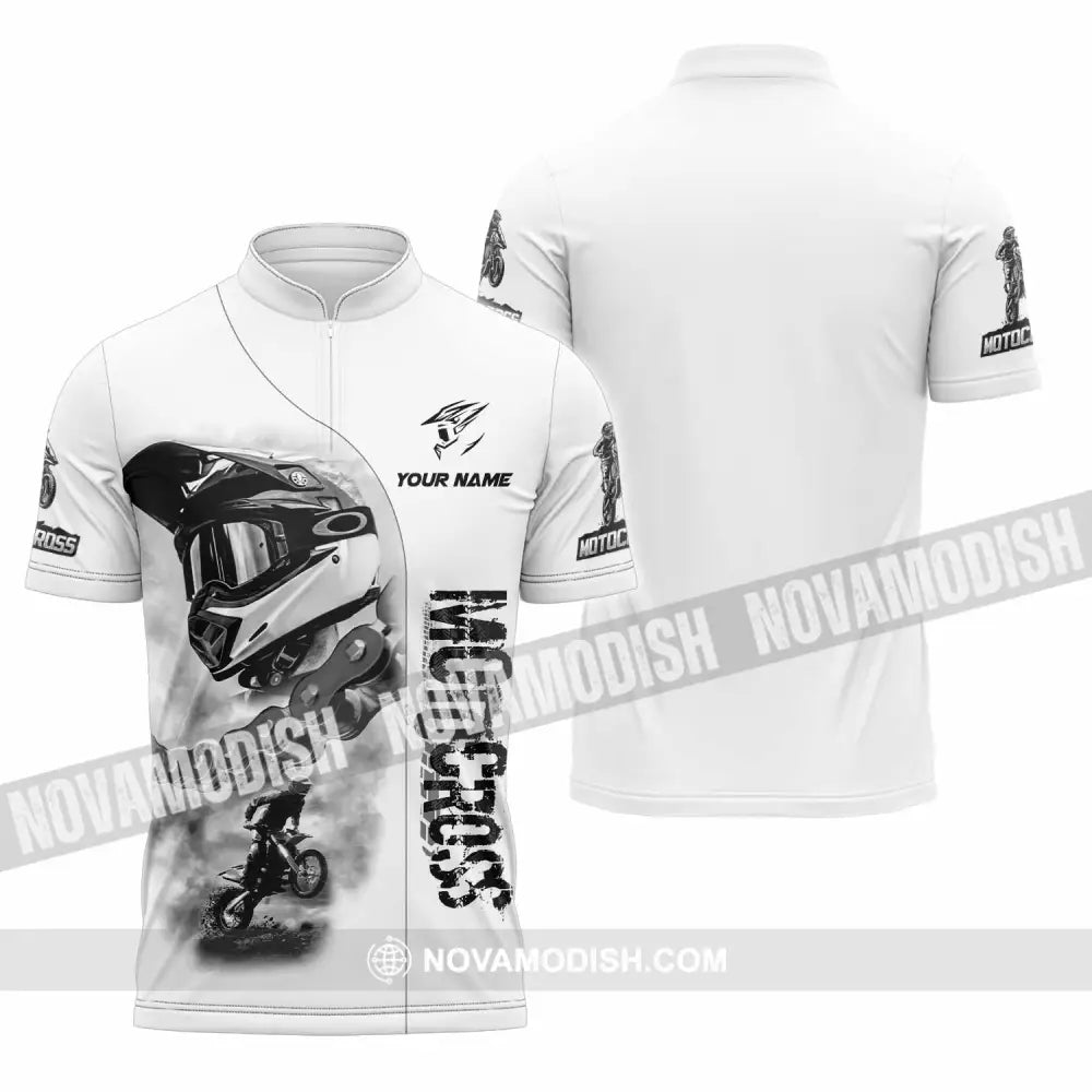Unisex Shirt - Custom Motocross Shirt - Zipper Polo Shirt / S - T-shirt