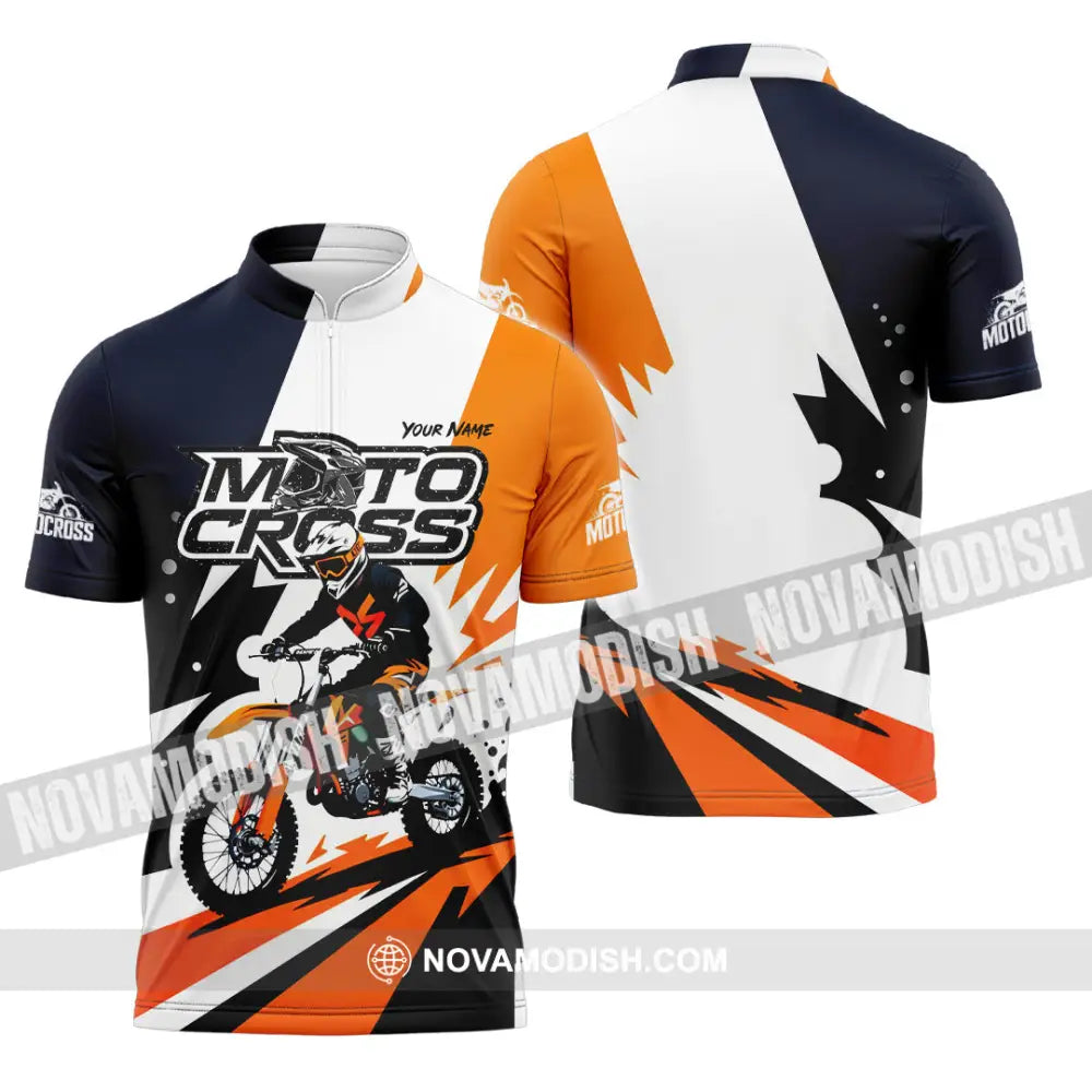 Unisex Shirt - Custom Motocross Shirt - Zipper Polo Shirt / S - T-shirt