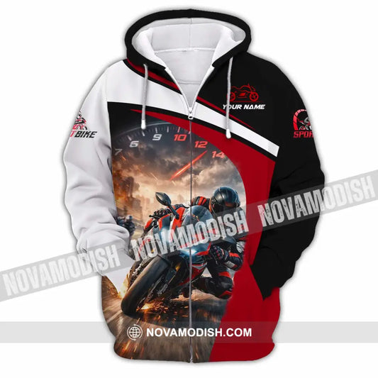 Unisex Shirt - Custom Motorbike Shirt - Zipper Hoodie / S - T-shirt