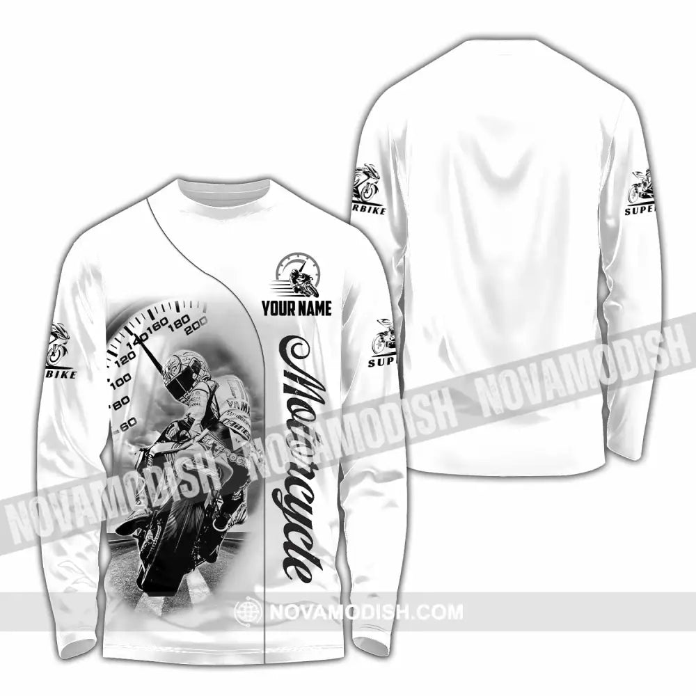Unisex Shirt - Custom Motorcycle 3D Shirt Long Sleeve Shirt / S T-shirt