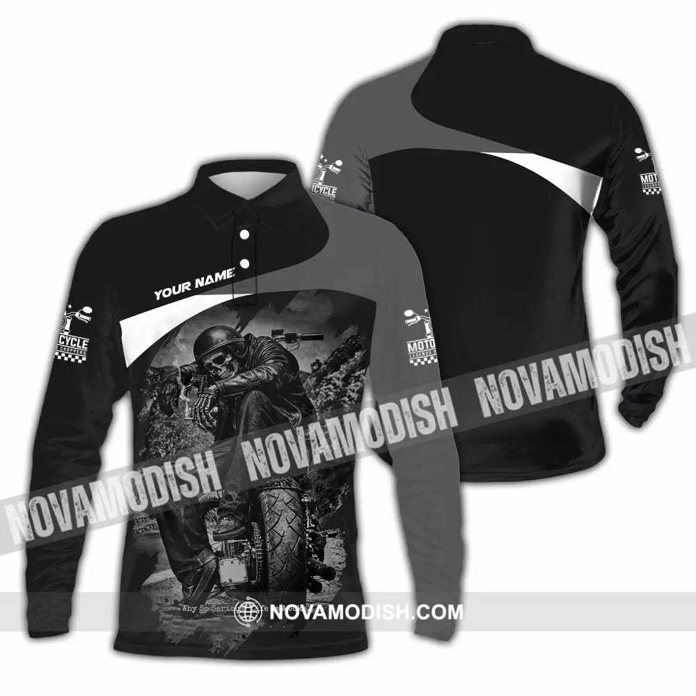 Unisex Shirt - Custom Motorcycle Shirt - Long Sleeve Polo / S - T-shirt