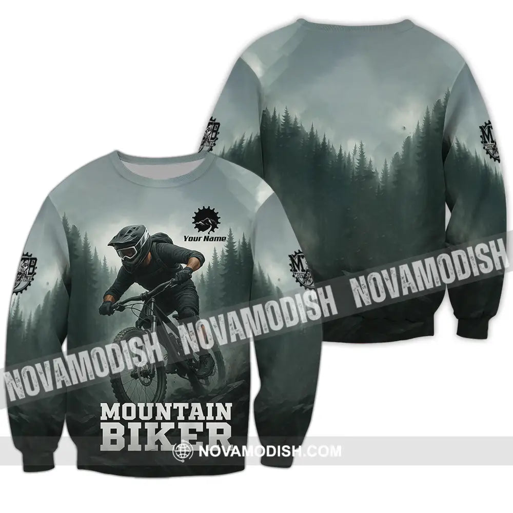 Unisex Shirt - Custom Mountain Bike Shirt Long Sleeve / S T-shirt
