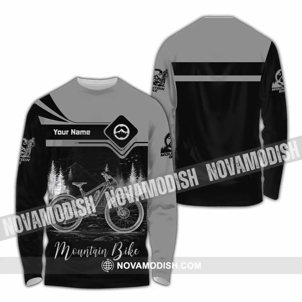 Unisex Shirt - Custom Mountain Bike Shirt - Long Sleeve Shirt / S - T-shirt