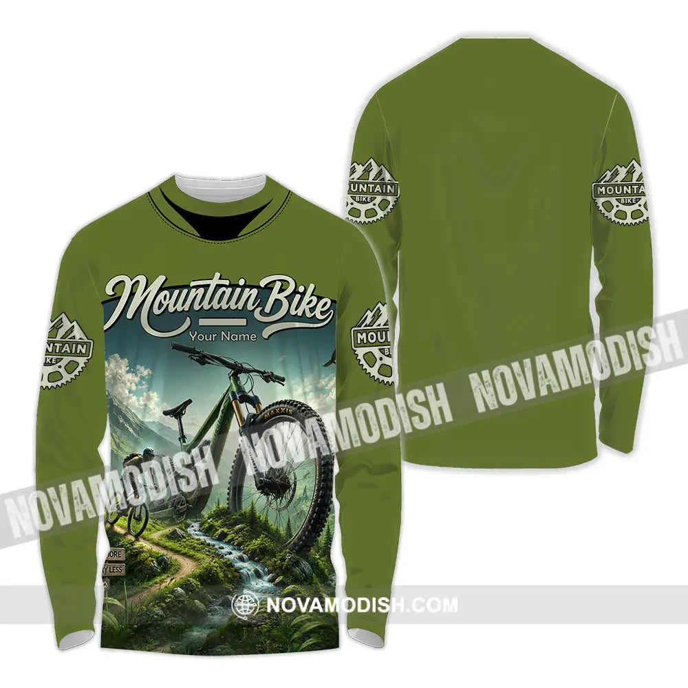 Unisex Shirt - Custom Mountain Bike Shirt - Long Sleeve Shirt / S - T-shirt