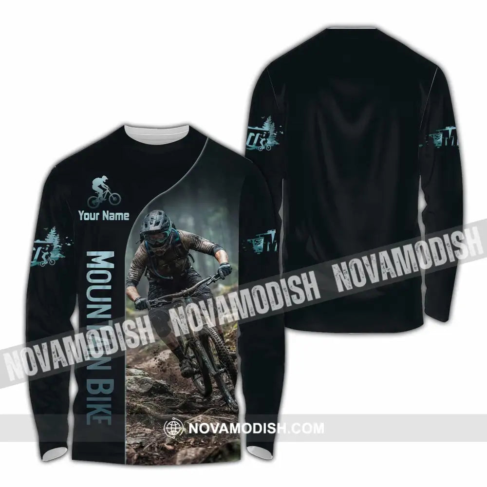 Unisex Shirt - Custom Mountain Bike Shirt - Long Sleeve Shirt / S - T-shirt