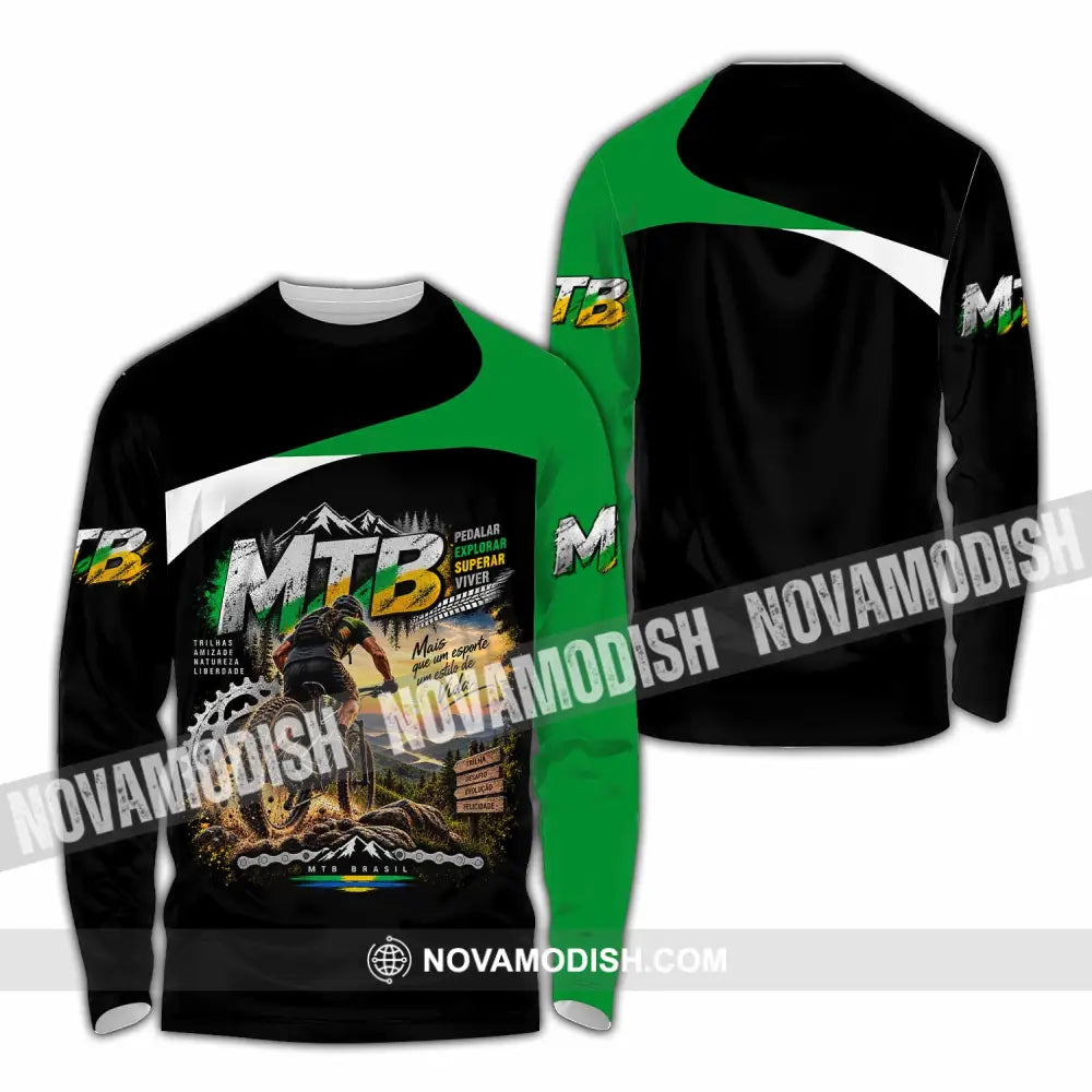 Unisex Shirt - Custom Mountain Bike Shirt - Long Sleeve Shirt / S - T-shirt