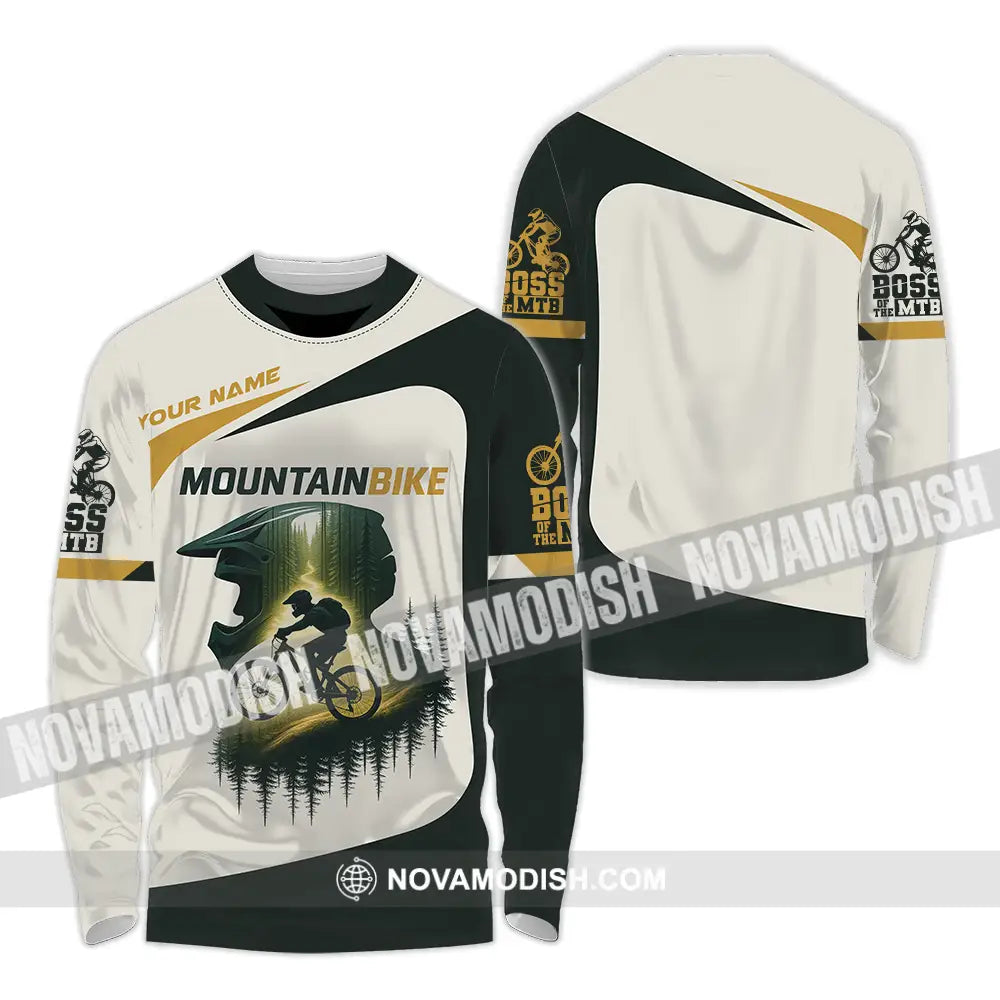Unisex Shirt - Custom Mountain Bike Shirt Long Sleeve Shirt / S T-shirt