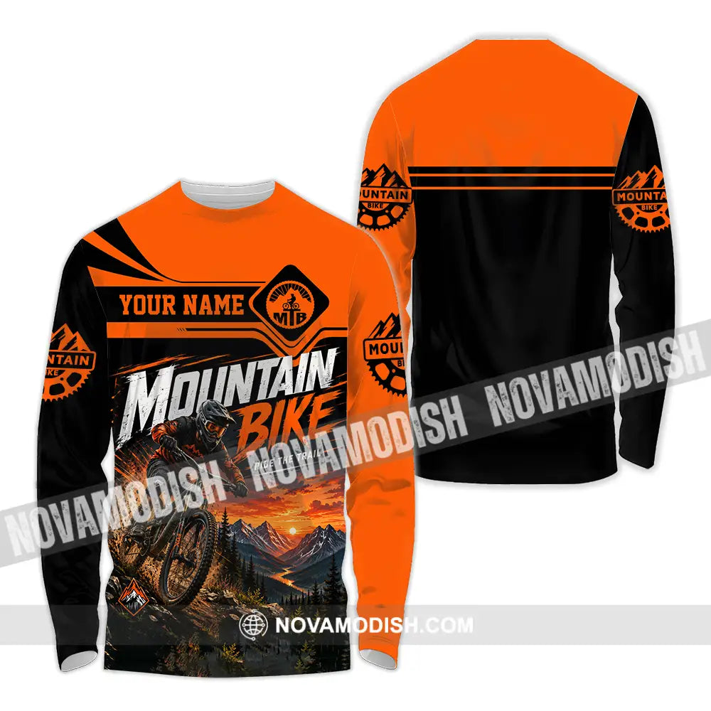Unisex Shirt - Custom Mountain Bike Shirt - Long Sleeve Shirt / S - T-shirt