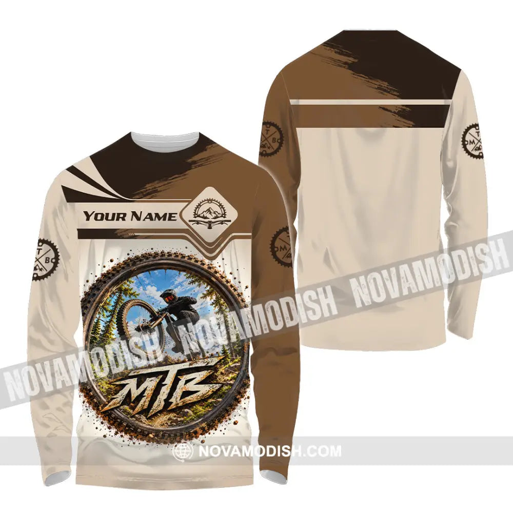 Unisex Shirt - Custom Mountain Bike Shirt - Long Sleeve Shirt / S - T-shirt