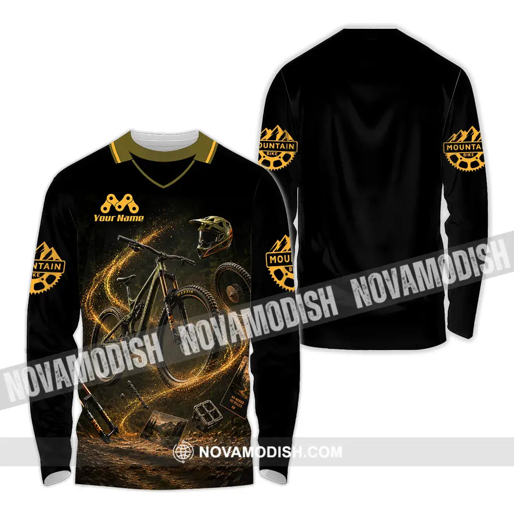 Unisex Shirt - Custom Mountain Bike Shirt - Long Sleeve Shirt / S - T-shirt
