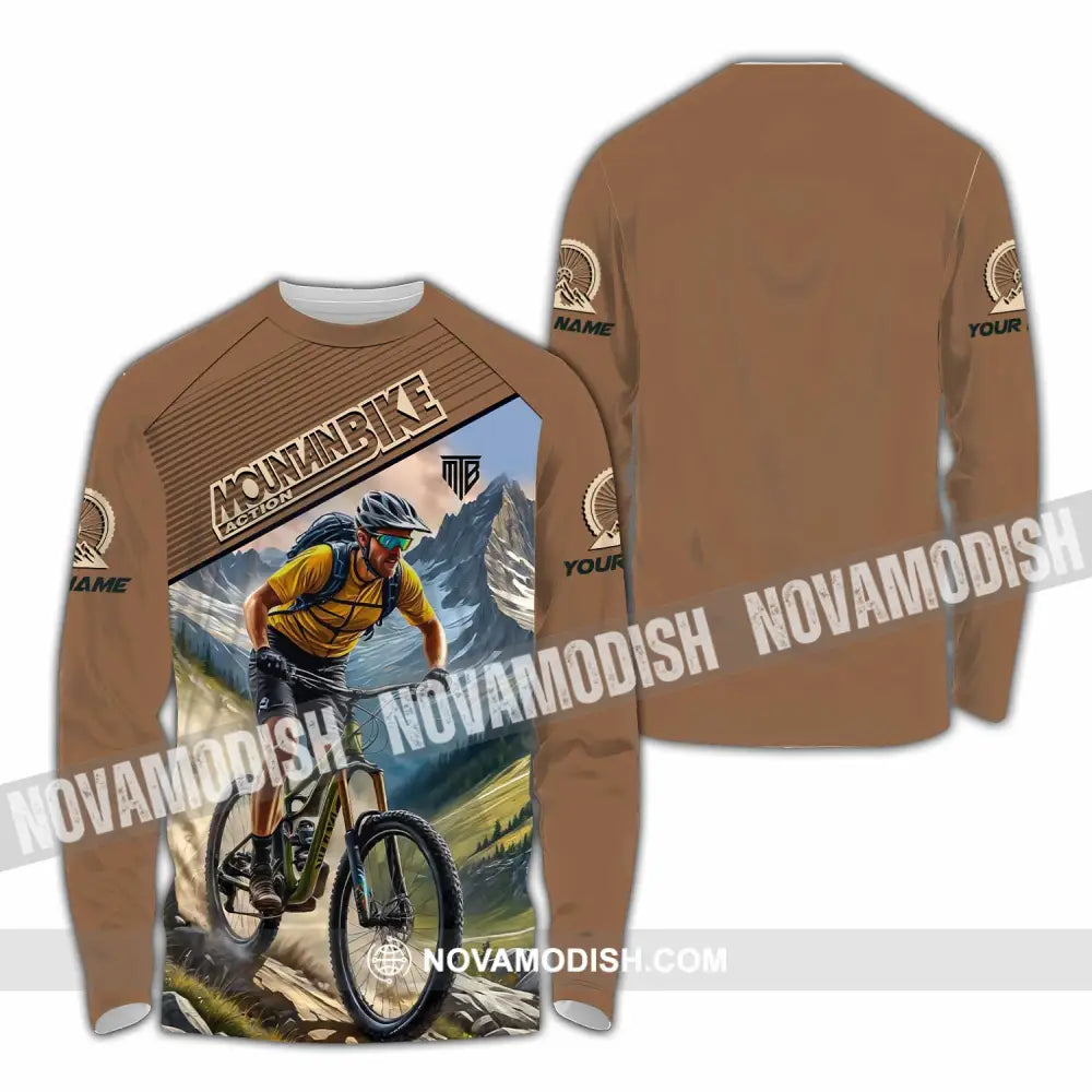 Unisex Shirt - Custom Mountain Bike Shirt Long Sleeve Shirt / S T-shirt