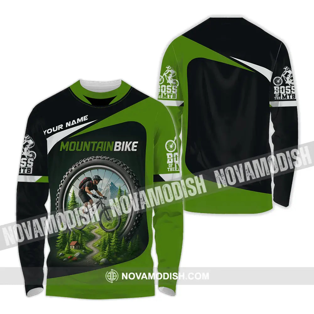 Unisex Shirt - Custom Mountain Bike Shirt Long Sleeve Shirt / S T-shirt