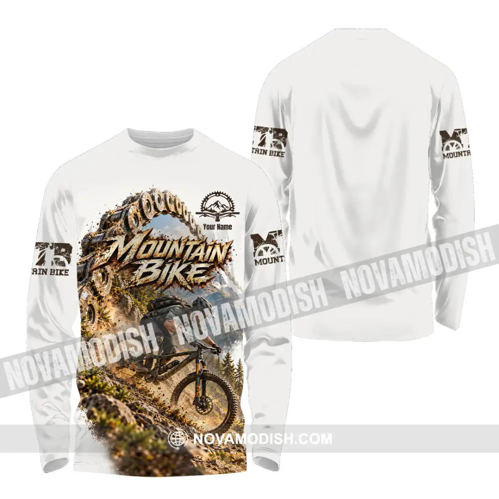 Unisex Shirt - Custom Mountain Bike Shirt - Long Sleeve Shirt / S - T-shirt