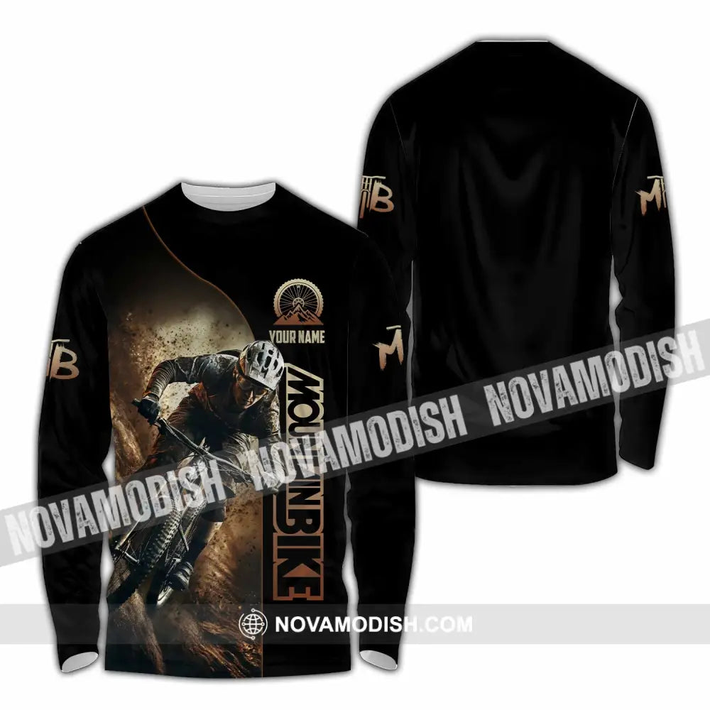 Unisex Shirt - Custom Mountain Bike Shirt Long Sleeve Shirt / S T-shirt