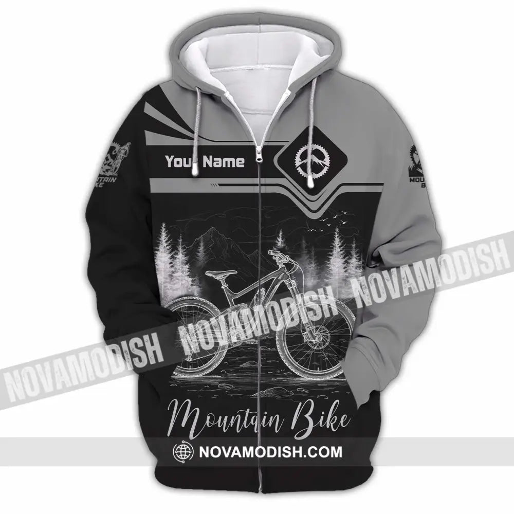 Unisex Shirt - Custom Mountain Bike Shirt - Zipper Hoodie / S - T-shirt