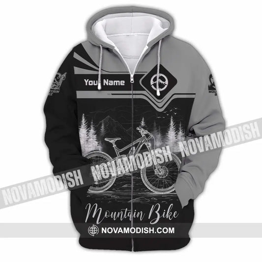 Unisex Shirt - Custom Mountain Bike Shirt - Zipper Hoodie / S - T-shirt