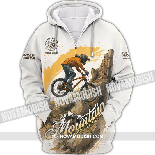Unisex Shirt - Custom Mountain Bike Shirt Zipper Hoodie / S T-shirt