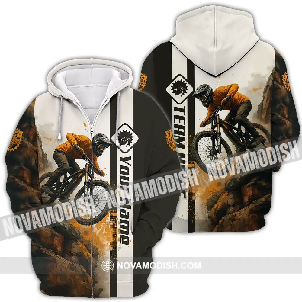 Unisex Shirt - Custom Mountain Bike Shirt Zipper Hoodie / S T-shirt