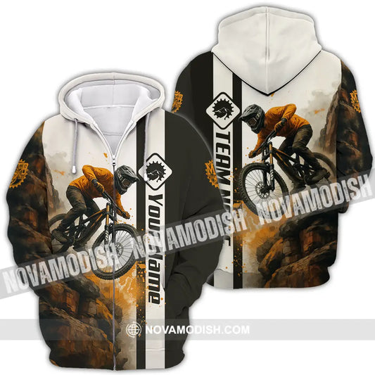 Unisex Shirt - Custom Mountain Bike Shirt Zipper Hoodie / S T-shirt