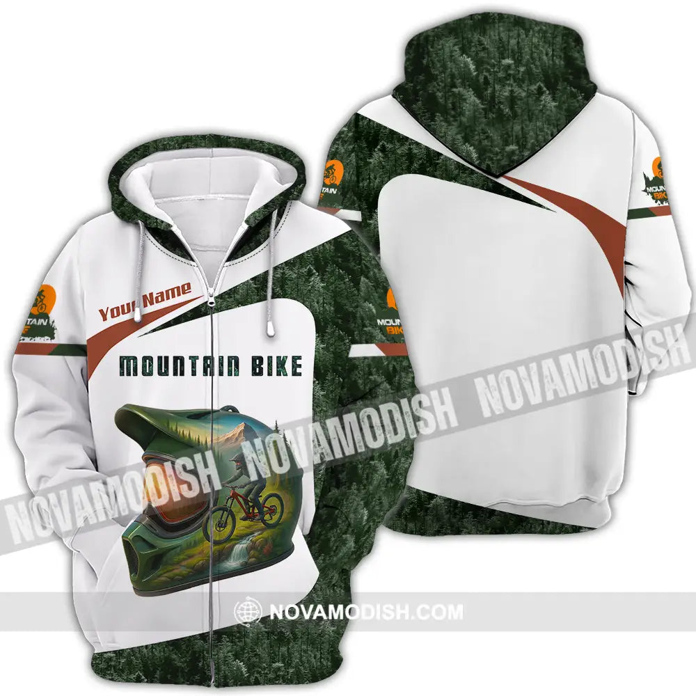 Unisex Shirt - Custom Mountain Bike Shirt Zipper Hoodie / S T-shirt