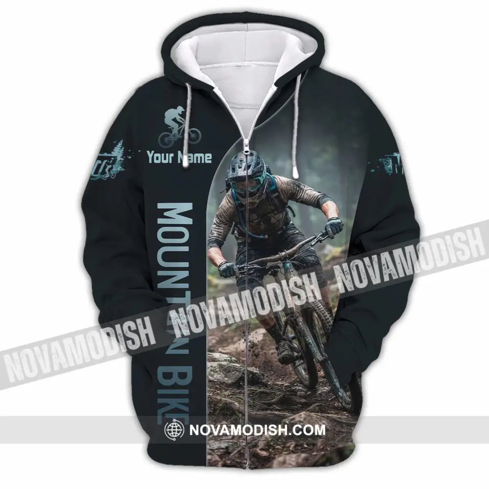 Unisex Shirt - Custom Mountain Bike Shirt - Zipper Hoodie / S - T-shirt