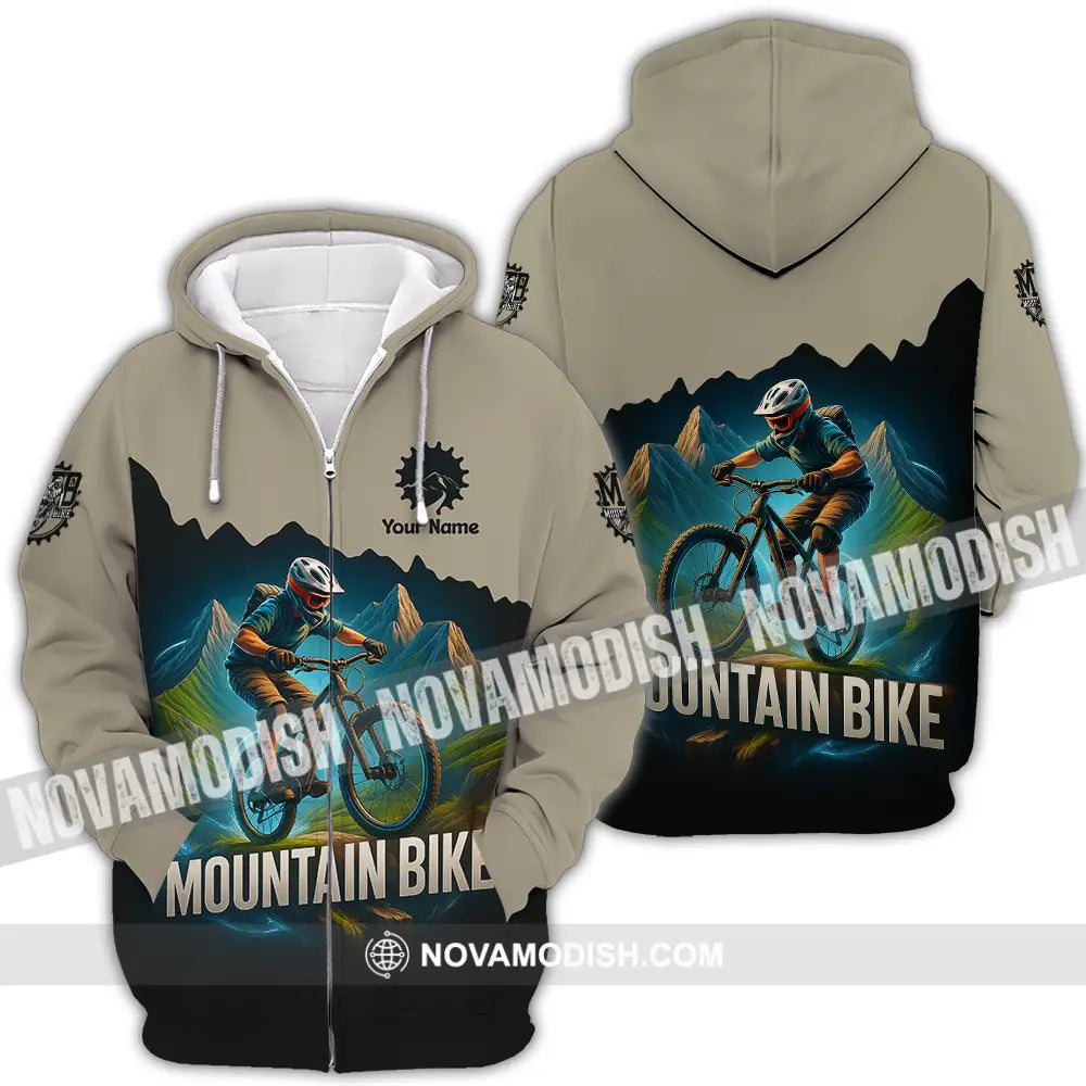 Unisex Shirt - Custom Mountain Bike Shirt Zipper Hoodie / S T-shirt