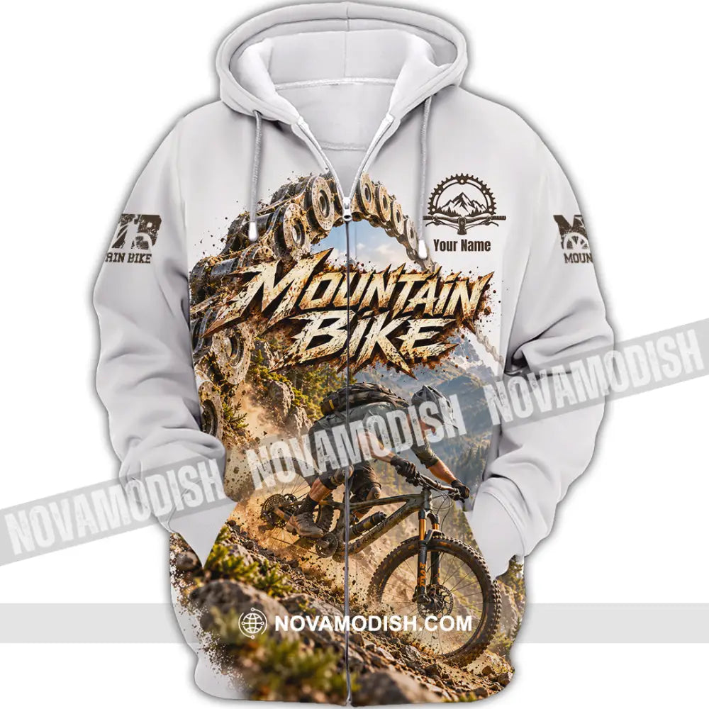 Unisex Shirt - Custom Mountain Bike Shirt - Zipper Hoodie / S - T-shirt