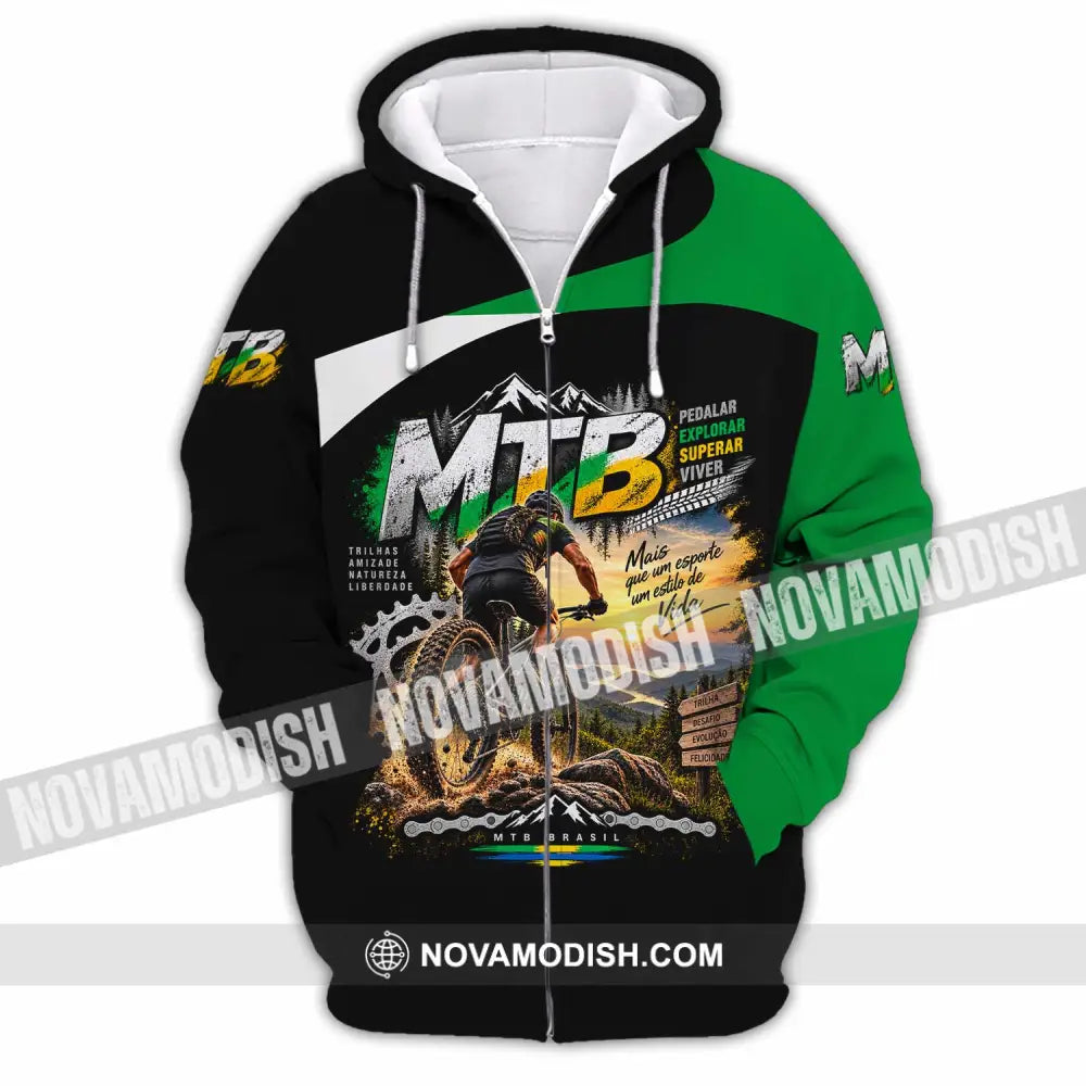 Unisex Shirt - Custom Mountain Bike Shirt - Zipper Hoodie / S - T-shirt