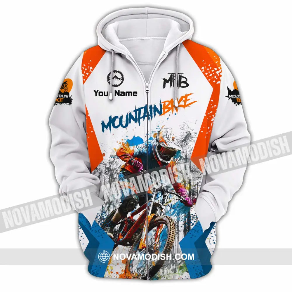 Unisex Shirt - Custom Mountain Bike Shirt - Zipper Hoodie / S - T-shirt