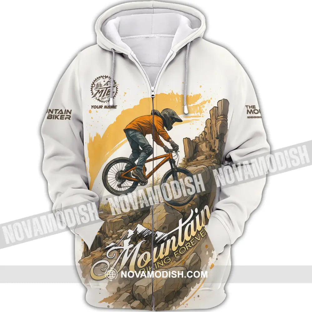 Unisex Shirt - Custom Mountain Bike Shirt Zipper Hoodie / S T-shirt
