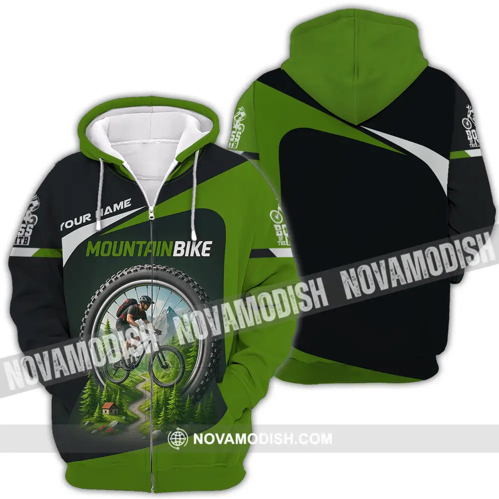 Unisex Shirt - Custom Mountain Bike Shirt Zipper Hoodie / S T-shirt