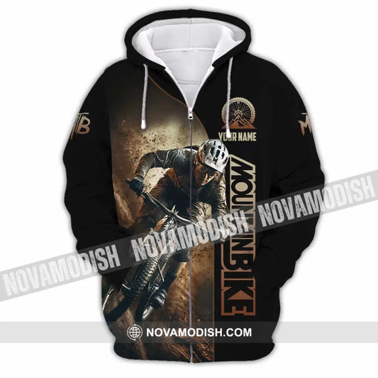 Unisex Shirt - Custom Mountain Bike Shirt Zipper Hoodie / S T-shirt