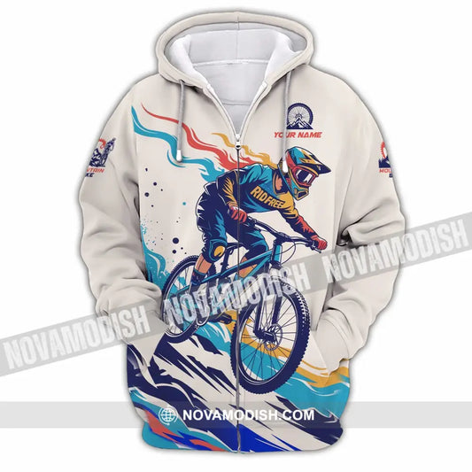 Unisex Shirt - Custom Mountain Bike Shirt Zipper Hoodie / S T-shirt
