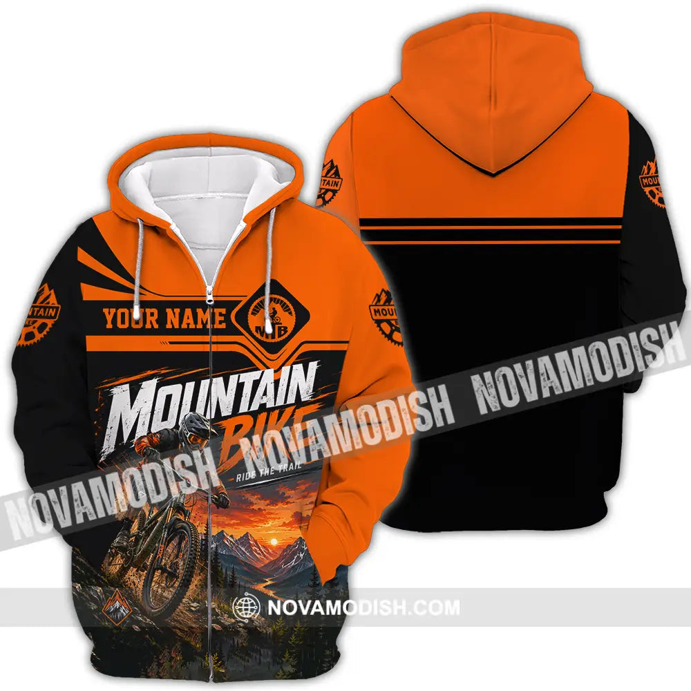 Unisex Shirt - Custom Mountain Bike Shirt - Zipper Hoodie / S - T-shirt