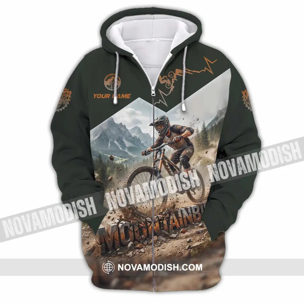 Unisex Shirt - Custom Mountain Bike Shirt - Zipper Hoodie / S - T-shirt
