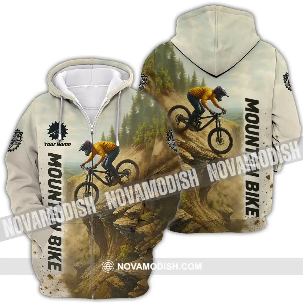 Unisex Shirt - Custom Mountain Bike Shirt Zipper Hoodie / S T-shirt