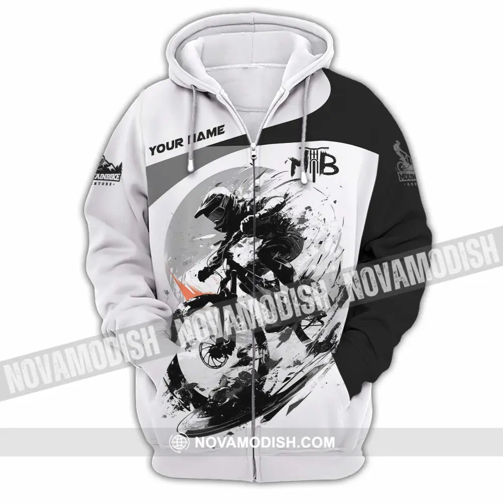 Unisex Shirt - Custom Mountain Bike Shirt Zipper Hoodie / S T-shirt