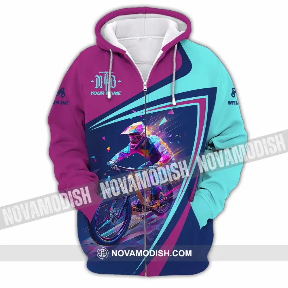 Unisex Shirt - Custom Mountain Bike Shirt Zipper Hoodie / S T-shirt